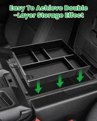 Wexyldra black finish trays blend with interior styling.
