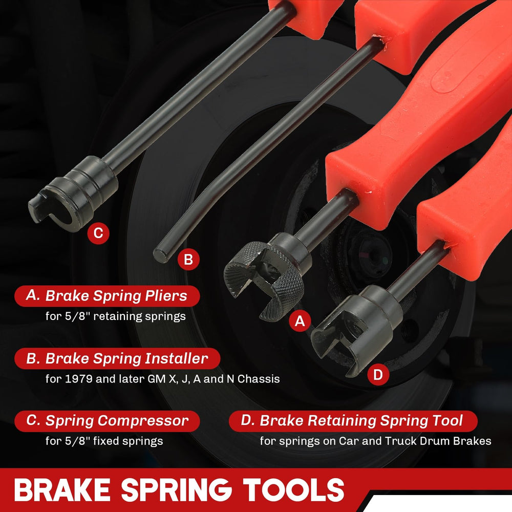 Weyleity brake spring installer tool enables smooth, controlled fitting.