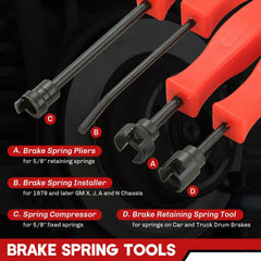Weyleity brake spring installer tool enables smooth, controlled fitting.