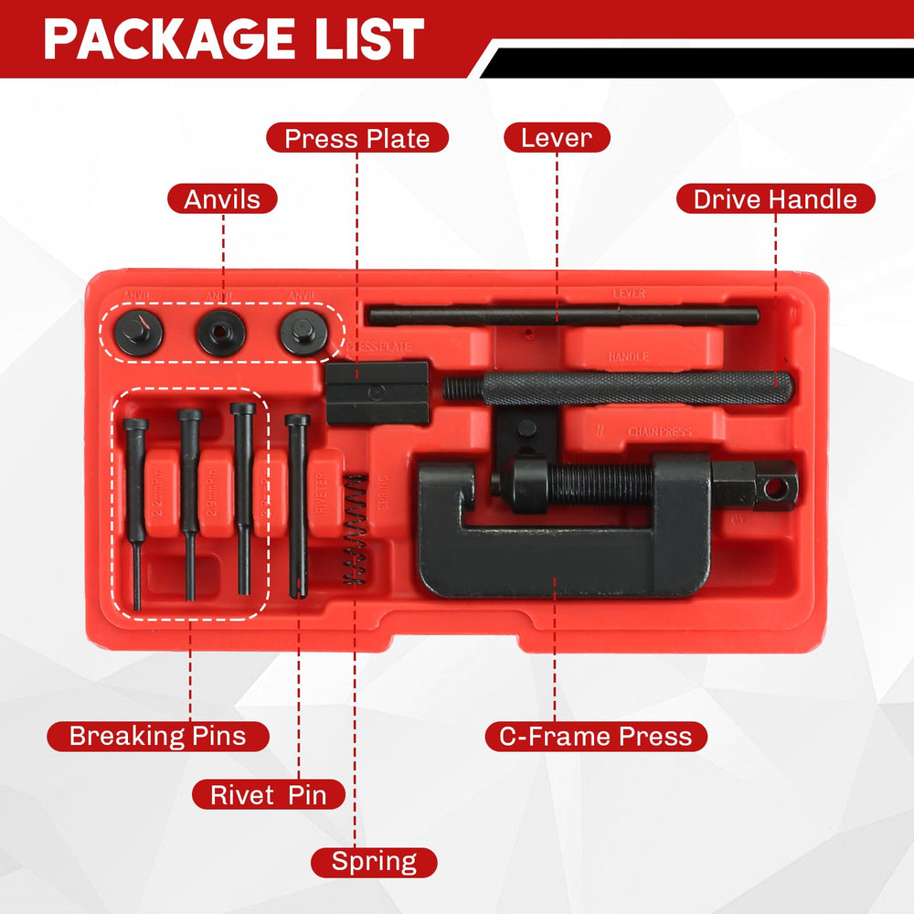 Weyleity chain breaker tool handle and lever for precise action