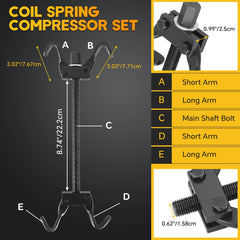 weyleity coil spring compressor tool kit in case demonstrates organized storage for quick projects