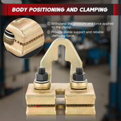 Weyleity compact steel back clamp reaches confined spaces with ease.