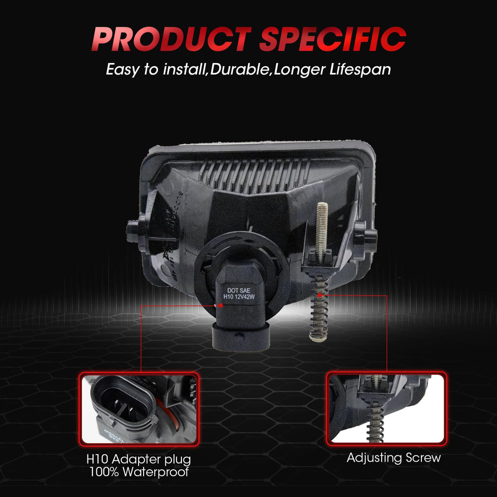 WEZEMLIGHT fog light sealed-back design protects against dust