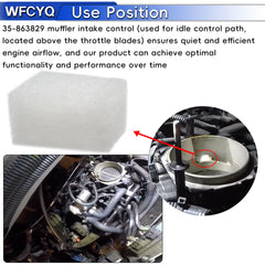 WFCYQ muffler IAC filter mounted above throttle blade.