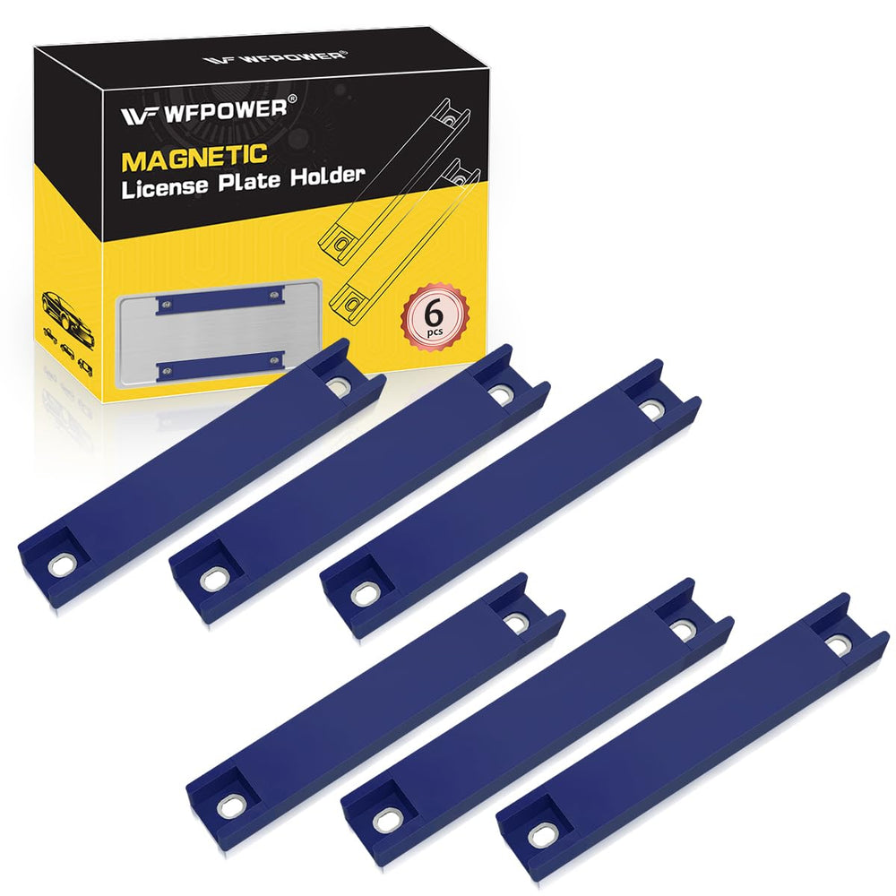 WFPOWER 6-pack magnetic license plate holder protects paint during test drives