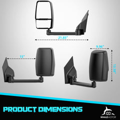 Whalemotor durable tow mirror construction withstands long-distance towing.