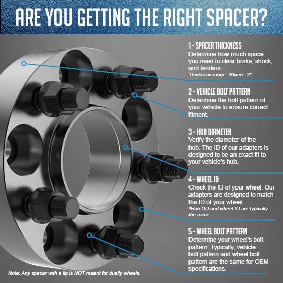 Wheel Accessories Parts easy install spacers widen stance with no extra tools.