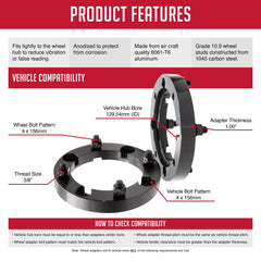 Polaris precision-fit spacers ensuring alignment on 4x156 wheels