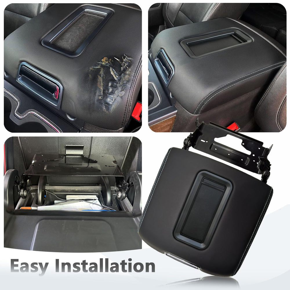 WHYQL armrest lid with leather and white stitching adds durable, factory-like interior appeal.