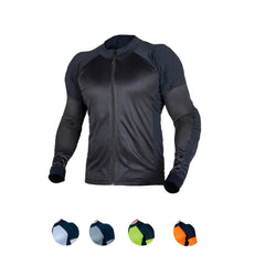WICKED STOCK mesh armored shirt, front view, breathable protection for hot-weather riding.