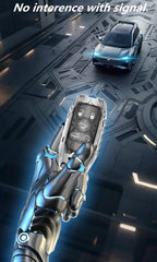 WiCuaSix easy-install key fob case shown during attachment.