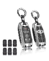 WiCuaSix heavy key fob cover on a Dodge RAM, durable zinc alloy protection.