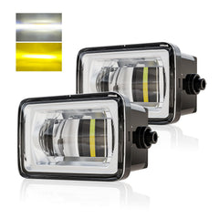 Wideep dual-color LED fog light left for F-150 enhances fog visibility.