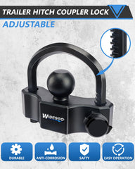 Widesco weatherproof cap shields the lock from rain and dust.