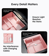 Wigoo preserved cup holder space with organizer pink finish
