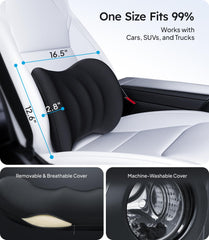 Wigoo lumbar pillow compact lightweight design for portability.