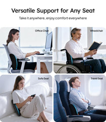Wigoo lumbar pillow in car seat use for long drives.