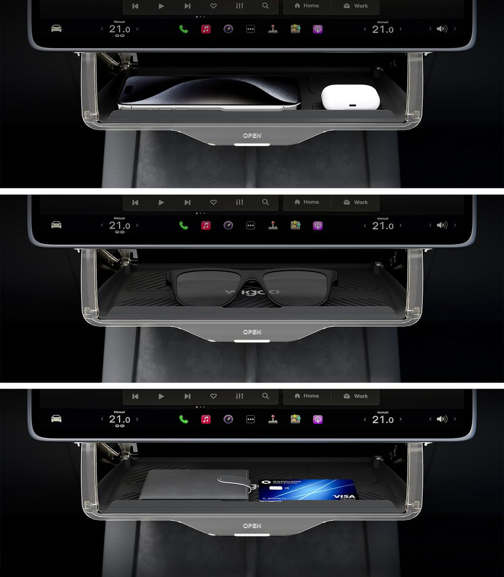 Wigoo storage tray supports smooth operation while driving