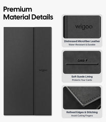 Wigoo large PVC pocket stores essential documents flat and protected