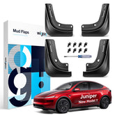 Wigoo mud flaps for Tesla Model Y Juniper — no-drill installation for factory look.