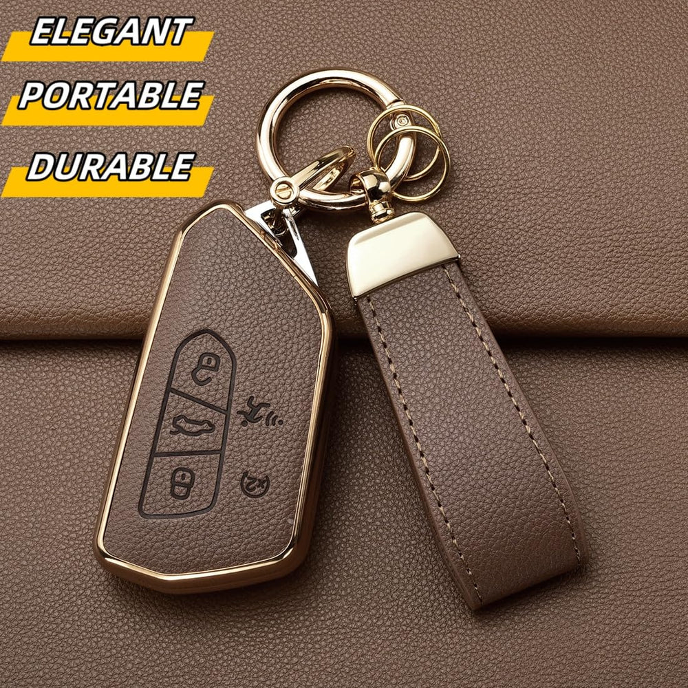 WiiLemz Skoda Octavia key fob cover in brown combines style and full key protection
