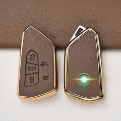WiiLemz Golf Mk8 key fob cover in brown blends luxury with daily wear defense