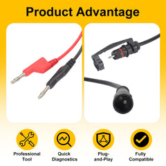 WIKIBB ABS diagnostic cable readings show clear ohms and volts for fault spotting.