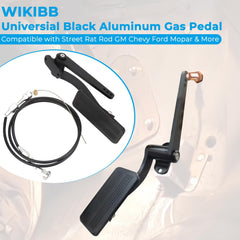 WIKIBB gas pedal with braided throttle cable ensures smooth operation across GM, Chevrolet, Ford models.