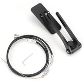 WIKIBB universal black aluminum gas pedal with braided throttle cable for versatile mounting.