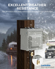 Lockable outlet box by WILAWELS for secure power at sites