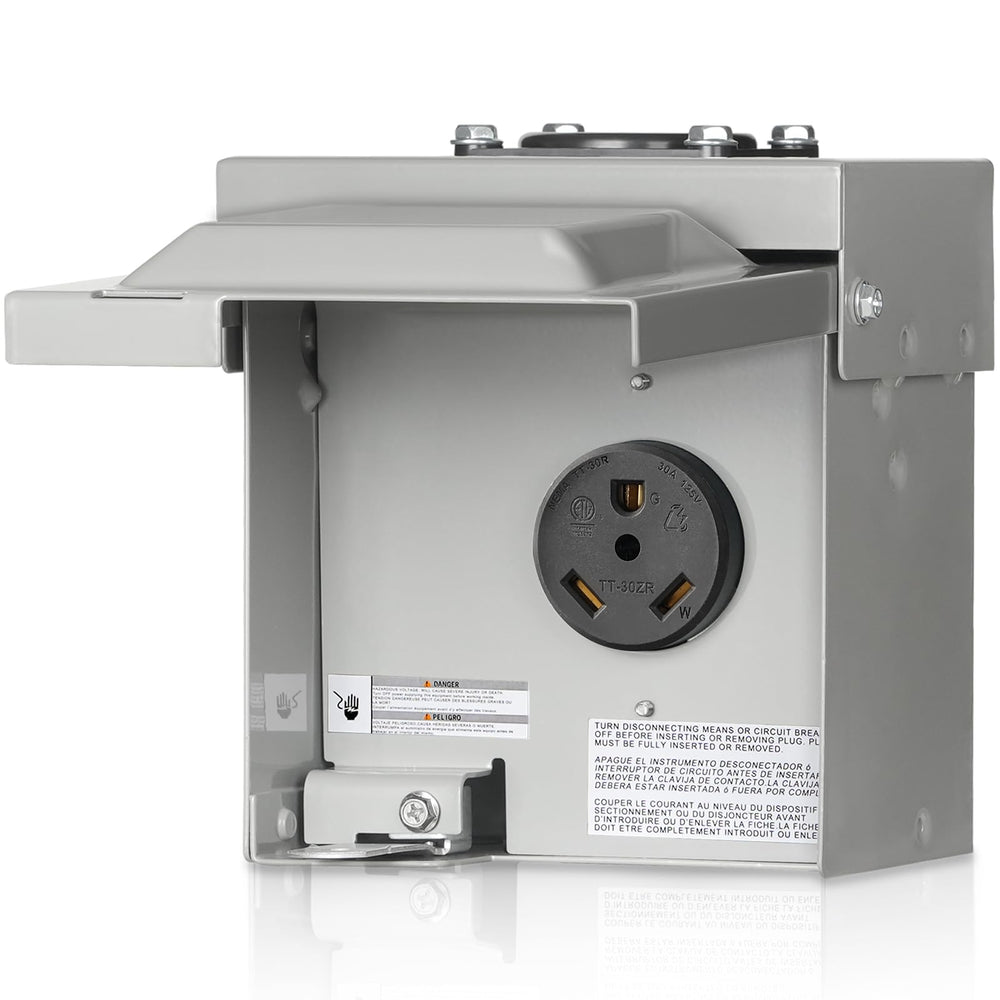 WILAWELS TT-30R outdoor power outlet box for RVs with rugged exterior