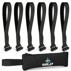 Wild Xplorer door hook tie-down strap secures rooftop cargo quickly on any car
