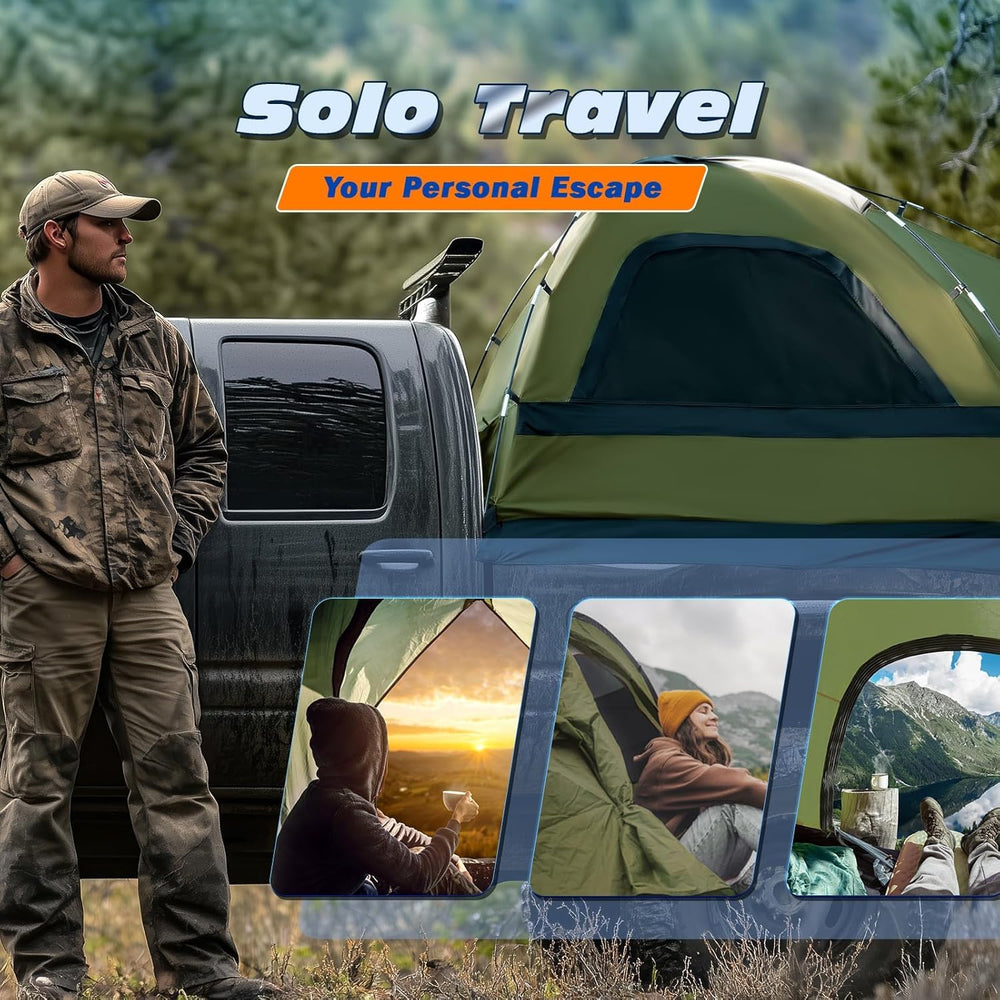 WildFinder truck bed tent durable 210D material keeps interior dry