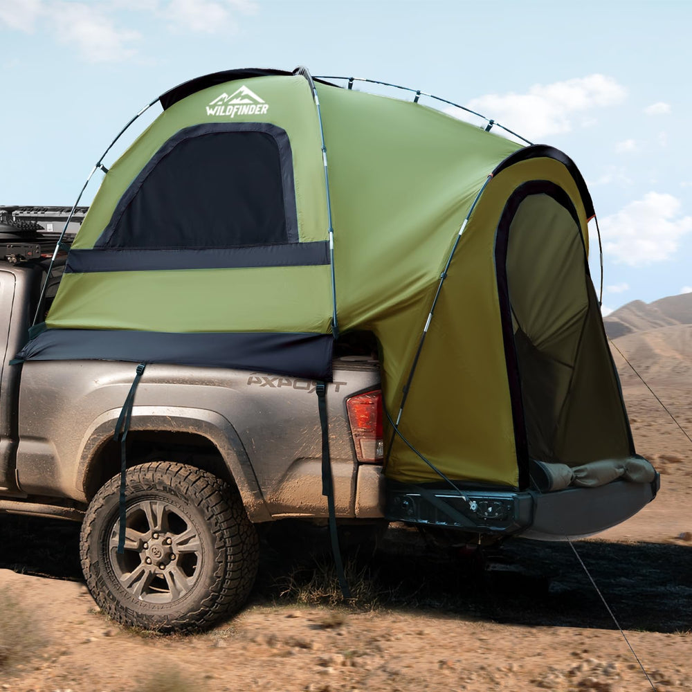 WildFinder truck bed tent folded compact for easy transport