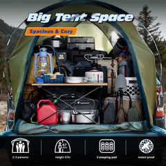 WildFinder truck bed tent side view shows snug fit over the bed for stable sleep