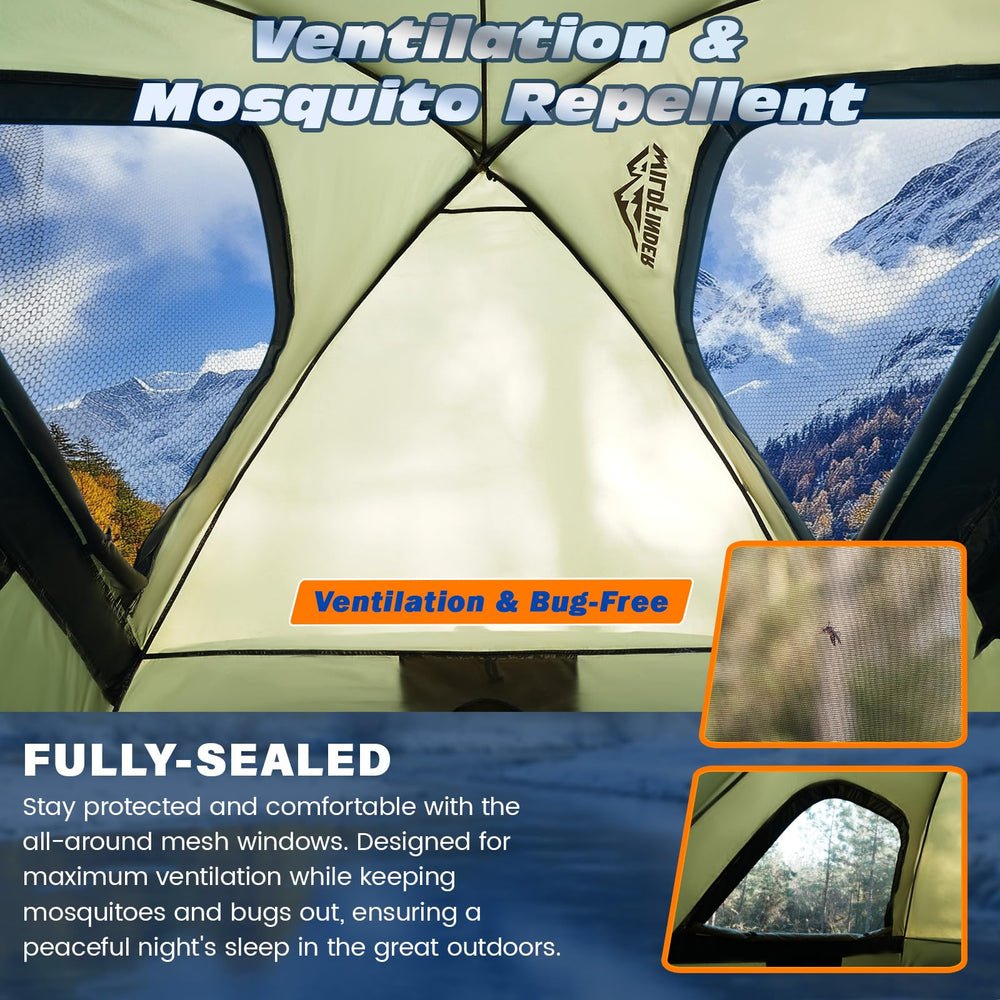 WildFinder truck bed tent PU3000mm waterproof coating for rain protection