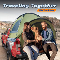 WildFinder truck bed tent waterproof coating protects interior during rain