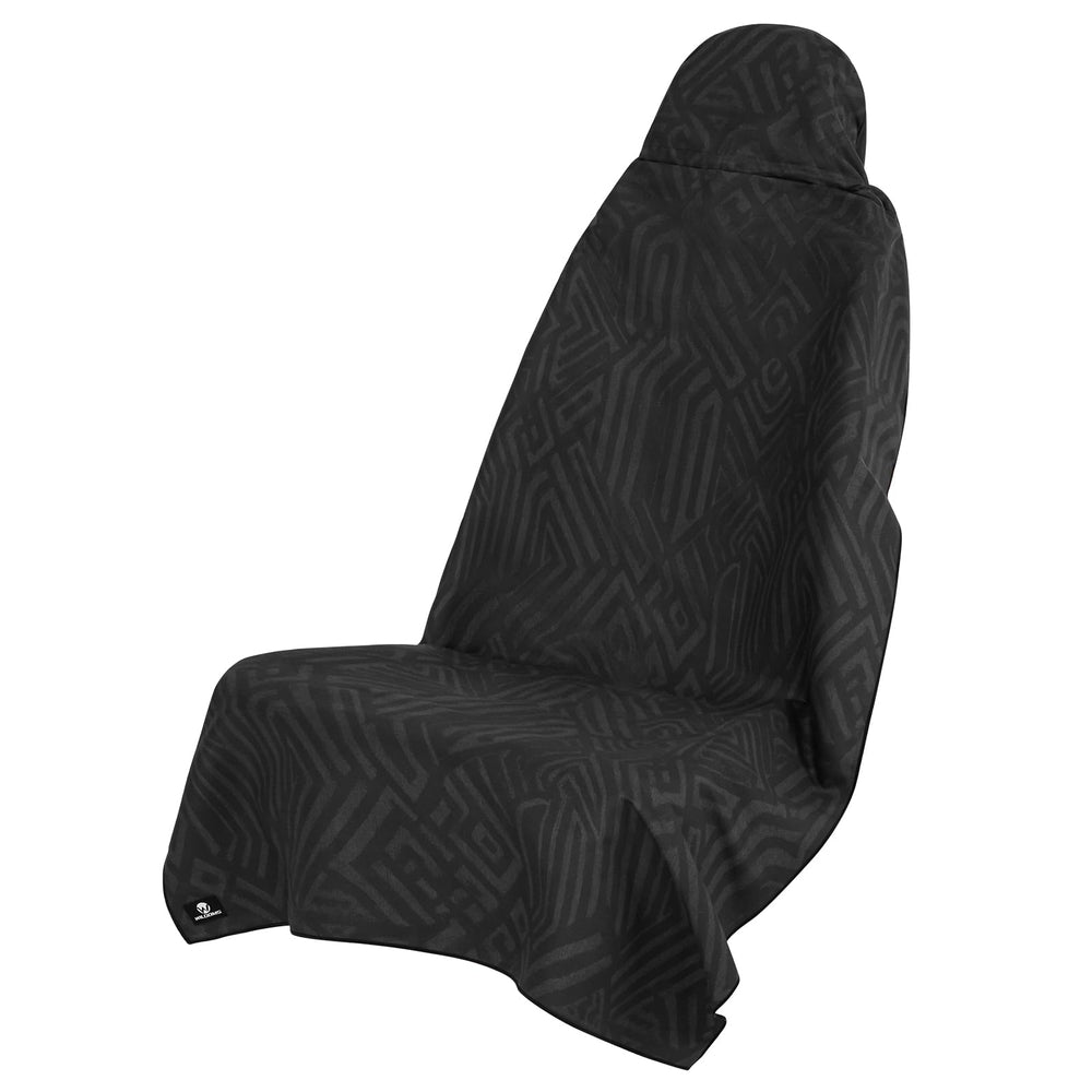WILDOMS car seat towel cover with geometric pattern absorbs sweat after workouts.