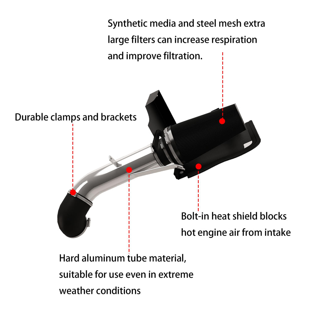 Wilk aluminum alloy body reduces friction for smooth air flow.