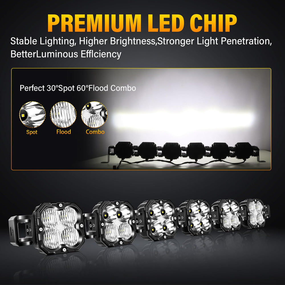 Willpower linkable LED bar system for customizable straight or arc layouts.