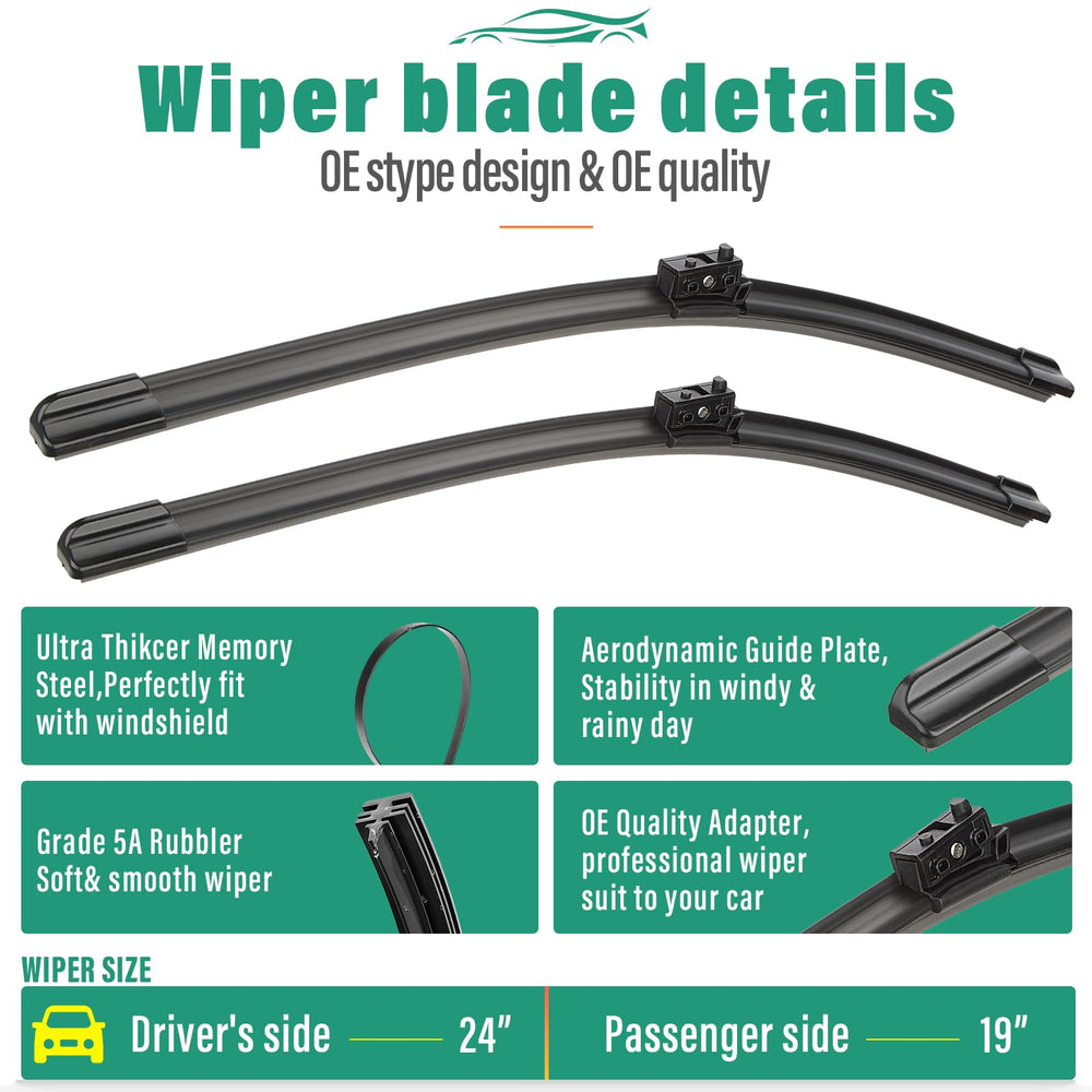 WINDSMILE 12-inch rear wiper blade for GLA delivers reliable sweep in all directions.