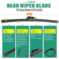 WINDSMILE 24in front wiper blade kit for Kia Soul all-weather reliability
