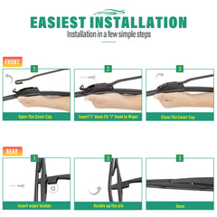 WINDSMILE aero design wiper blade reduces wind lift and noise