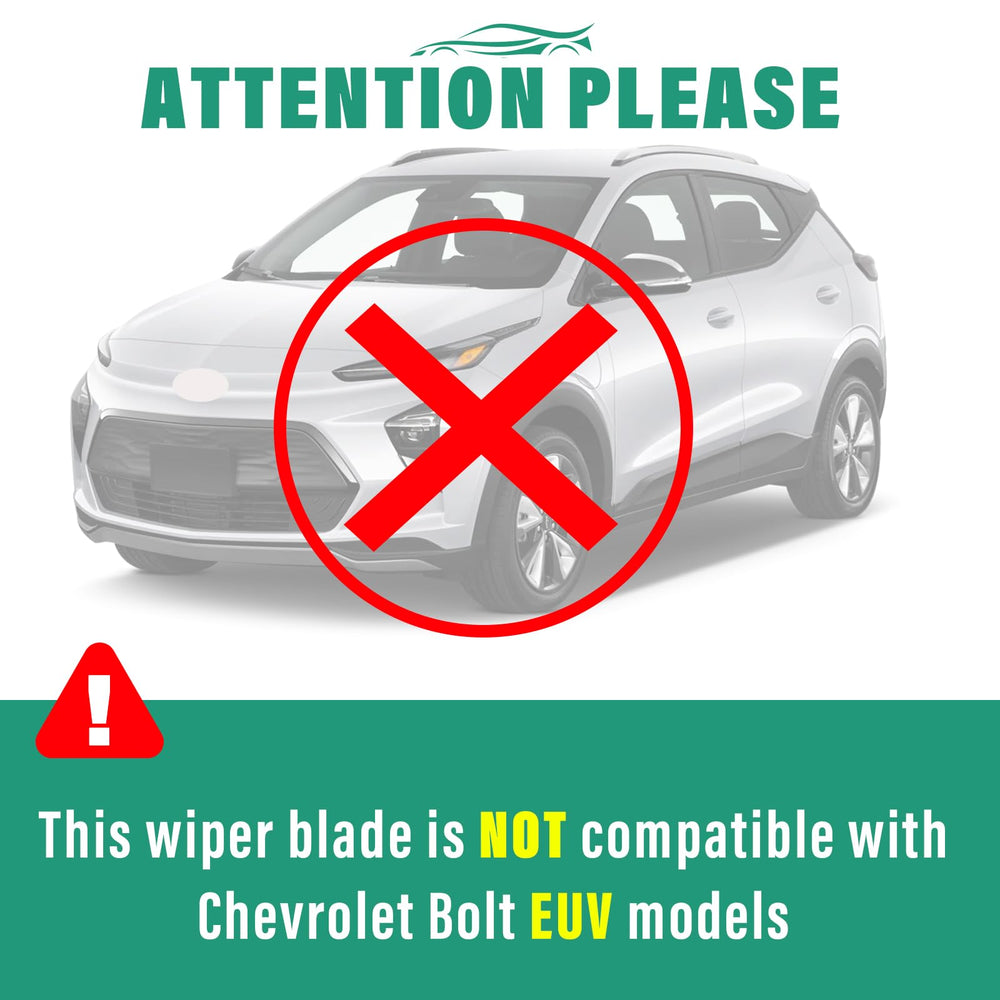 WINDSMILE Bolt EV front 26-inch blade on passenger side keeps windshield streak-free