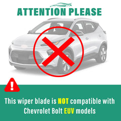 WINDSMILE Bolt EV front 26-inch blade on passenger side keeps windshield streak-free
