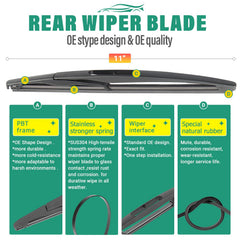 WINDSMILE wiper pack for Chevrolet Sonic with three OEM-quality blades