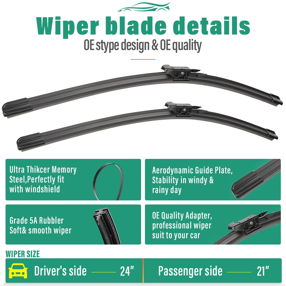 WINDSMILE 13-inch rear wiper blade on Chevy Traverse for rear window clarity.