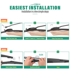 WINDSMILE easy-installation wiper blades for quick replacement without adapters