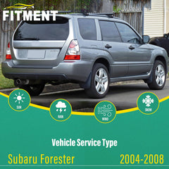 WINDSMILE Forester 19-inch front wiper on windshield for clear sightlines.