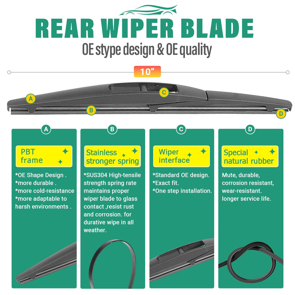 WINDSMILE front wiper rubber close-up shows blade material quality